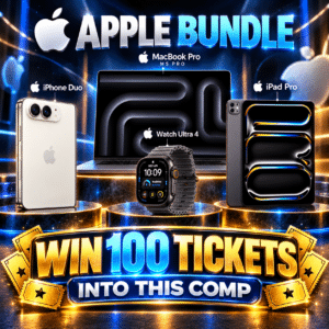 100 Tickets Into Apple Bundle or £6,000 PLUS £54,000 of Instant Wins