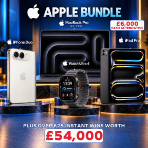 Apple Bundle or £6,000 PLUS £54,000 of Instant Wins